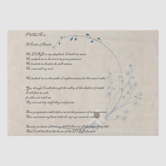 パルム23ロードズ祈りの言葉ワイルドフラワーティッシュペーパー 薄葉紙 (正面)