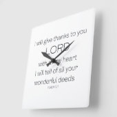 パルム9、主与え感謝していに言おう。 スクエア壁時計 (傾斜)