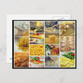 パルメイタリアンサンチーズトマトヌードルのコラージュ ポストカード (正面/裏面)