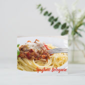 パルメザンとスパゲッティボローニースソースパスタ シーズンポストカード (スタンド正面)