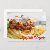 パルメザンとスパゲッティボローニースソースパスタ シーズンポストカード (正面/裏面)