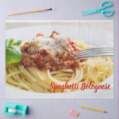 パルメザンとスパゲッティボローニースソースパスタ 薄葉紙 (クラフト)