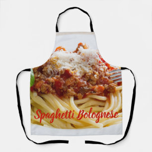 パルメザン付きスパゲッティボロンソースパスタ エプロン