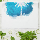 パルメットのペンキの（ばちゃばちゃ）跳ねる キッチンタオル (折り畳み)