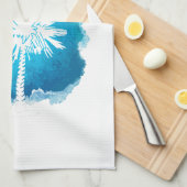 パルメットのペンキの（ばちゃばちゃ）跳ねる キッチンタオル (四つ折り)