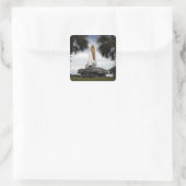 パルメットの木のフレーム宇宙シャトルエンデバー スクエアシール (バッグ)