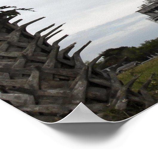 パルメットの木のフレーム宇宙シャトルエンデバー ポスター (角)