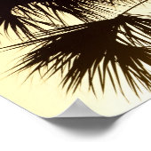パルメットの木、日の出、フロリダ ポスター (角)