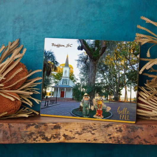 パルメットブラフチャペルブラフトンSC秋かかし フォトプラーク (側面)