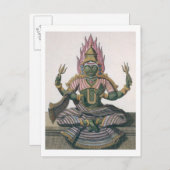 パルヴァティ、「Voyaux Indes et a la Chine」より ポストカード (正面/裏面)