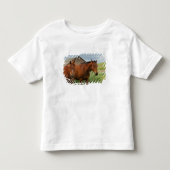 パルースの野原で馬を見る 3 トドラーTシャツ (正面)