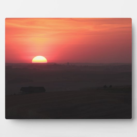 パルーズの夕焼け フォトプラーク (正面)