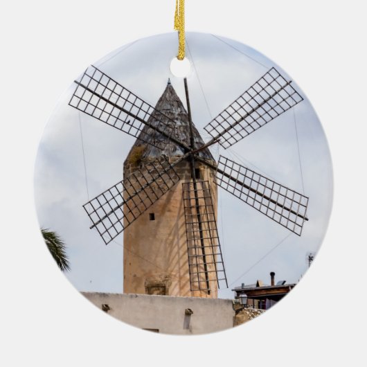 パル伝統的マ・デ・マヨルカの風車 – スペイン セラミックオーナメント (裏面)