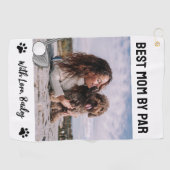 パル最高のパーでママ印刷ゴルフ ゴルフタオル (横)