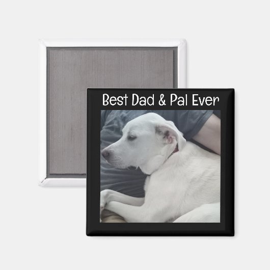 パル・エバー・スクエア最高のとかわいい犬の写真 マグネット (正面/裏面)
