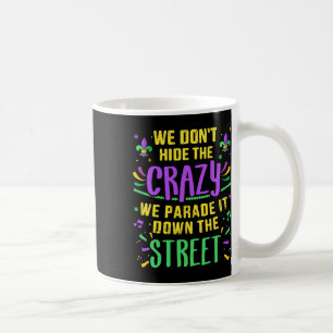 パレおもしろいードダウン熱狂する通りMardi Gr コーヒーマグカップ