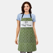 パレエレガントスティナ・タエスinグリーン エプロン (着用した状態)
