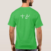 パレオ素朴ヘブライ語アレプベイトホワイトタイポグラフィ Tシャツ (裏面)