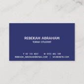 パレオ・ヘブライ平和は金フェイク箔に 名刺 (裏面)