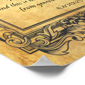 パレオ・ヘブライ語God Parchment Canvas Print ポスター (角)