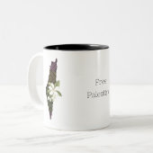 パレカラフルスティナのタトレズの地図 ツートーンマグカップ (正面左)