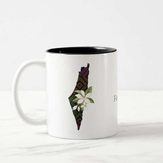 パレカラフルスティナのタトレズの地図 ツートーンマグカップ (左)