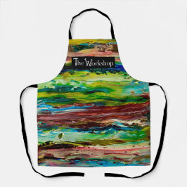 パレカラフル絵を描ットアートスタジオワークショップエプロン エプロン