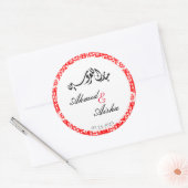 パレシパーソナライズされたナ結婚式の引き出物シール ラウンドシール (封筒)