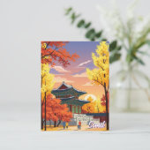 パレスイン秋ソウル韓国 ポストカード (スタンド正面)