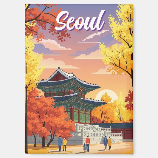 パレスイン秋ソウル韓国 マグネット (正面)