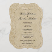 パレスゴールド タン ダマスク 披露宴のみ 招待状 (正面/裏面)