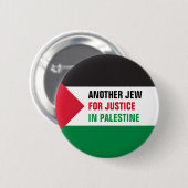 パレスチナで正義を求めるユダヤ人 缶バッジ (正面&裏面)