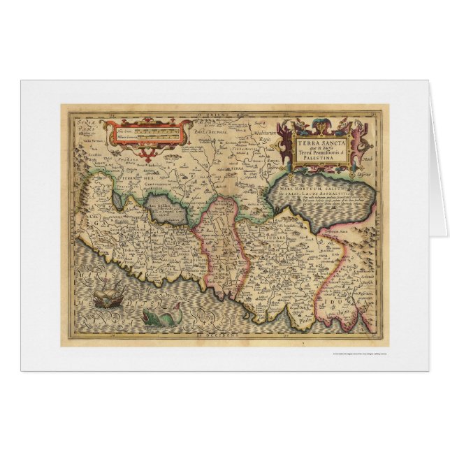 パレスチナとその周辺地域の地図1710 (正面横)