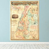 パレスチナと全バイブル国の地図 キャンバスプリント (インサイチュ (ウッドフロア))