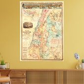 パレスチナと全バイブル国の地図 キャンバスプリント (インサイチュ (リビング))