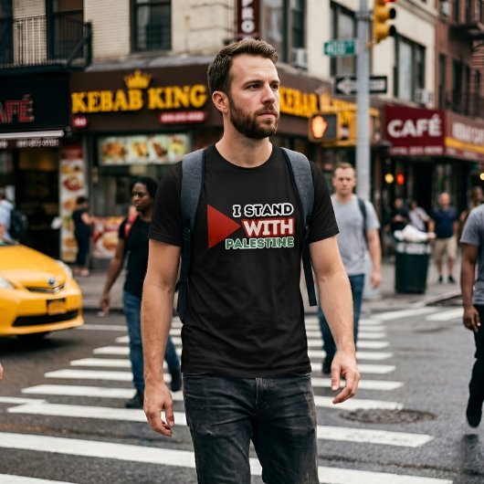 パレスチナと共に立ち上がる 黒 Tシャツ