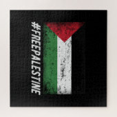 パレスチナと共に自由なパレスチナのスタンド ジグソーパズル (横)