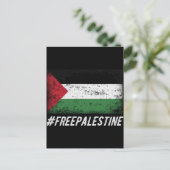 パレスチナと共に自由なパレスチナのスタンド ポストカード (スタンド正面)