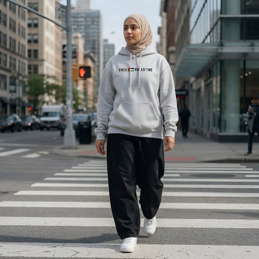 パレスチナに自由を 灰の女性 パーカ