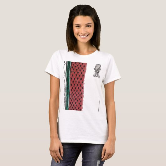 パレスチナに自由を Tシャツ (正面フル)
