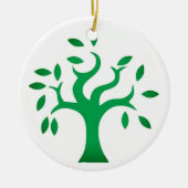 パレスチナに連帯する、旗とオリーブの木 セラミックオーナメント (正面)