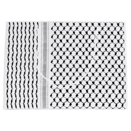 パレスチナのアラビアクフィヤカスタマイズパターン ラージペーパーバッグ