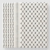 パレスチナのアラビア語クフィヤカスタマイズパタン ストーンコースター (正面)