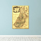 パレスチナのイスラエルの部族パノラママップ キャンバスプリント (インサイチュ (ウッドフロア))