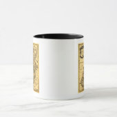 パレスチナのイスラエルの部族パノラママップ マグカップ (中央)