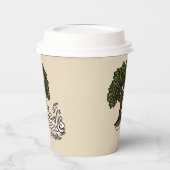 パレスチナのオリーブの木とパレスチナのアラビア語の単語 紙コップ (左)