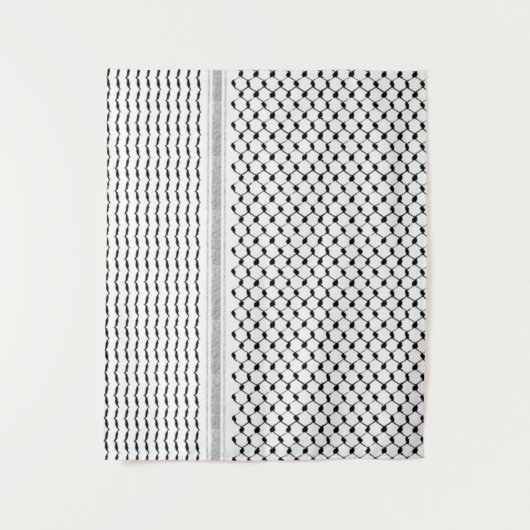 パレスチナのクフィヤカスタム設計 タペストリー (正面)