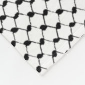 パレスチナのクフィヤカスタム設計 フリースブランケット (角)