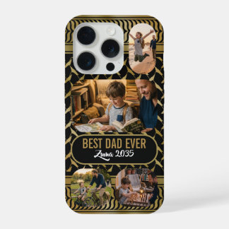 パレスチナのクフィーヤ柄のカスタムフォトパパTシャツ 4枚の写真入り iPhone 15 PROケース