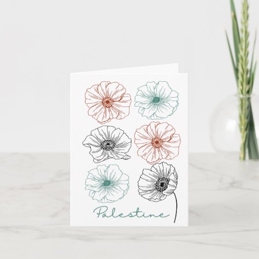 パレスチナのグリーティングカード サンキューカード (正面)